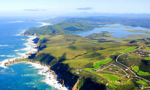 Aerial view of Knysna, Garden Route, South Africa