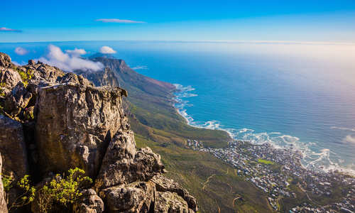 Atlantic Ocean from Table Mountain, Cape Town, South Africa