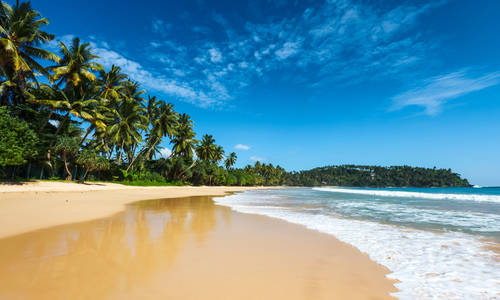 View of a deserted beach, Sri Lanka
