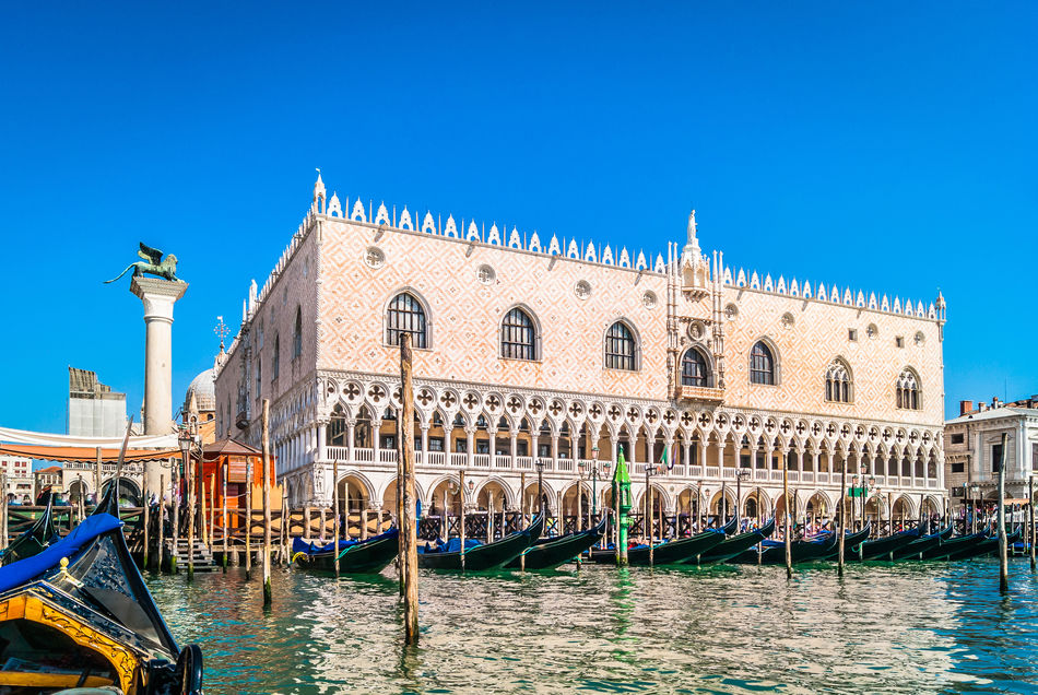 Exterior of Doge's Palace, Grand Canal, Venice
