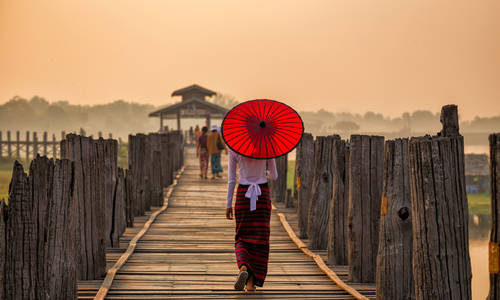 U Bein Bridge near Mandalay