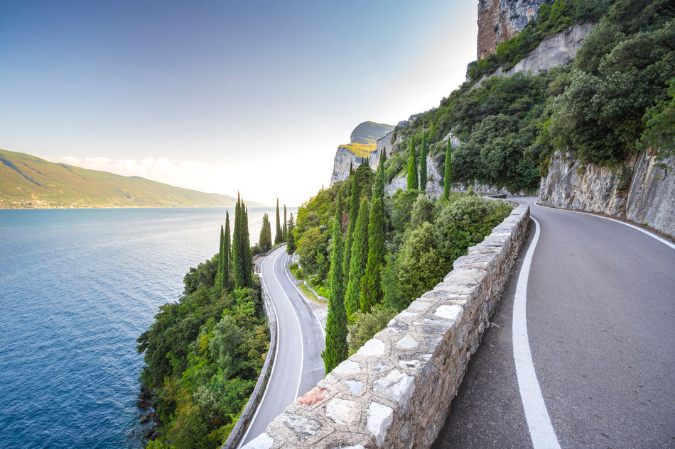 Road alongside Lake Garda, Italy