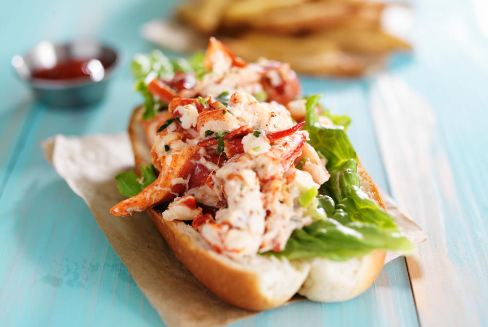 Lobster roll in Maine, New England