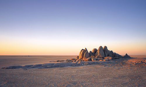 Rock crop, Jack's Camp, Makgadikgadi Pans, Kalahari Desert, Botswana