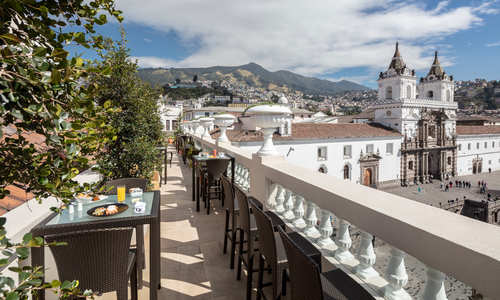 Terrace, Casa Gangotena, Quito, Ecuador