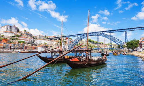 Traditional boats on the Douro River, Porto